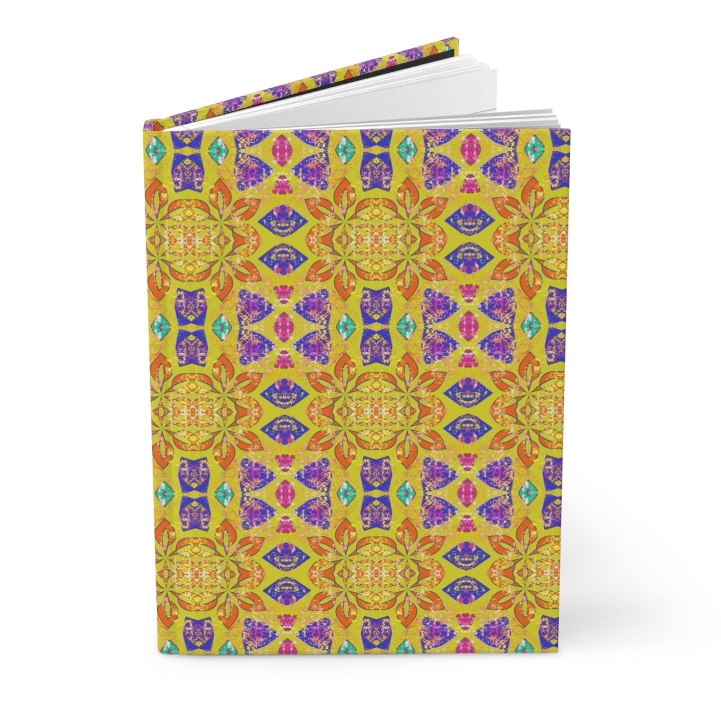 Vibrant Geometric Hardcover Journal - Colorful Mandala Design for Creative Minds