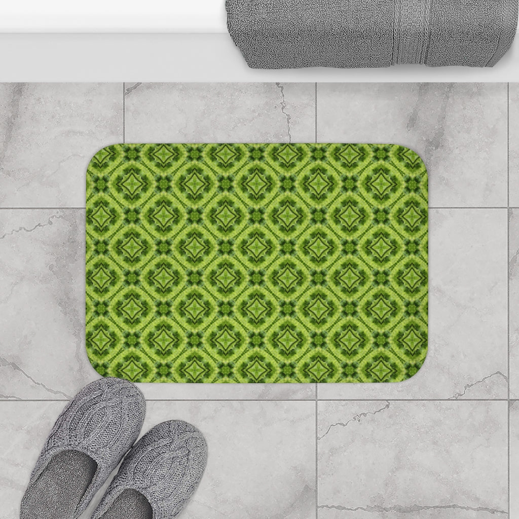 Botanical Green Bath Mat