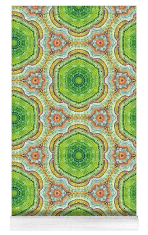 Cyber Lime and Orange - Yoga Mat