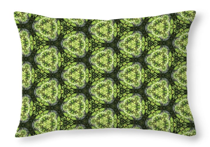 Green and Charcoal - Throw Pillow