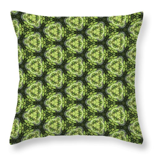 Green and Charcoal - Throw Pillow