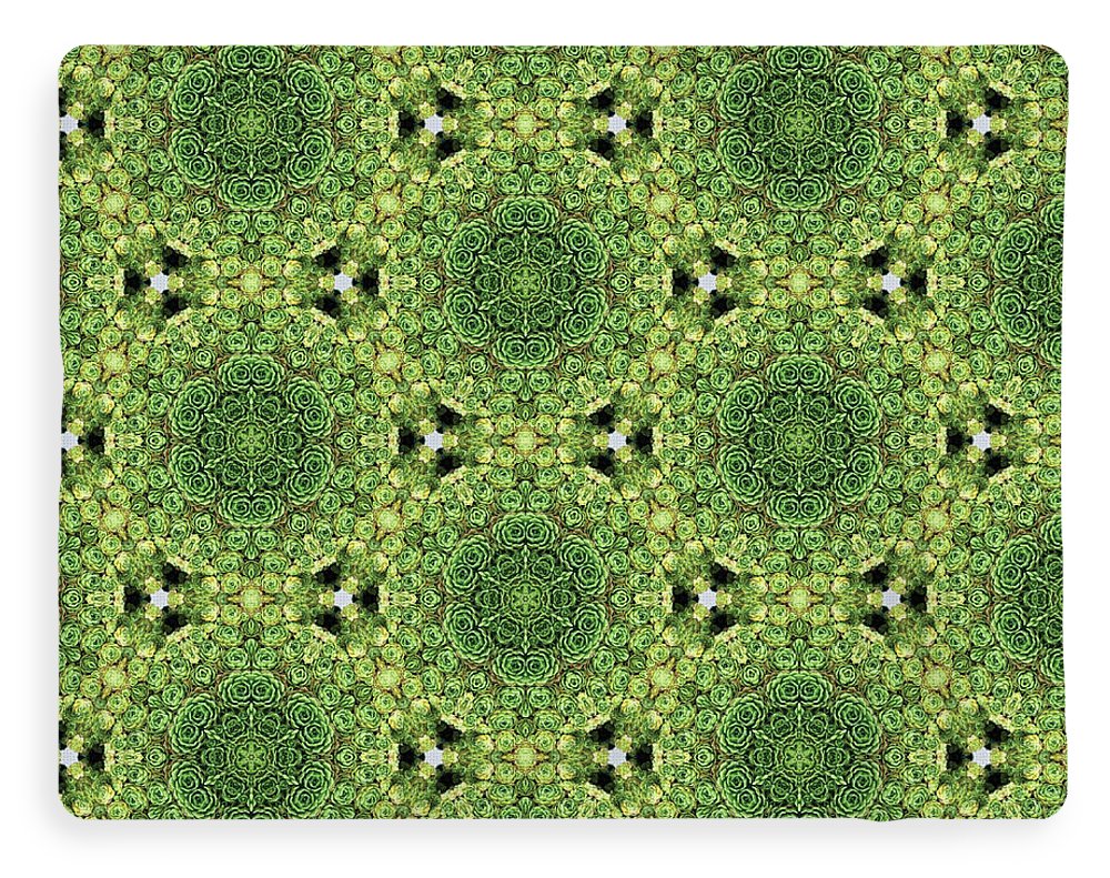 Green Mandala - Plush or Fleece Blanket