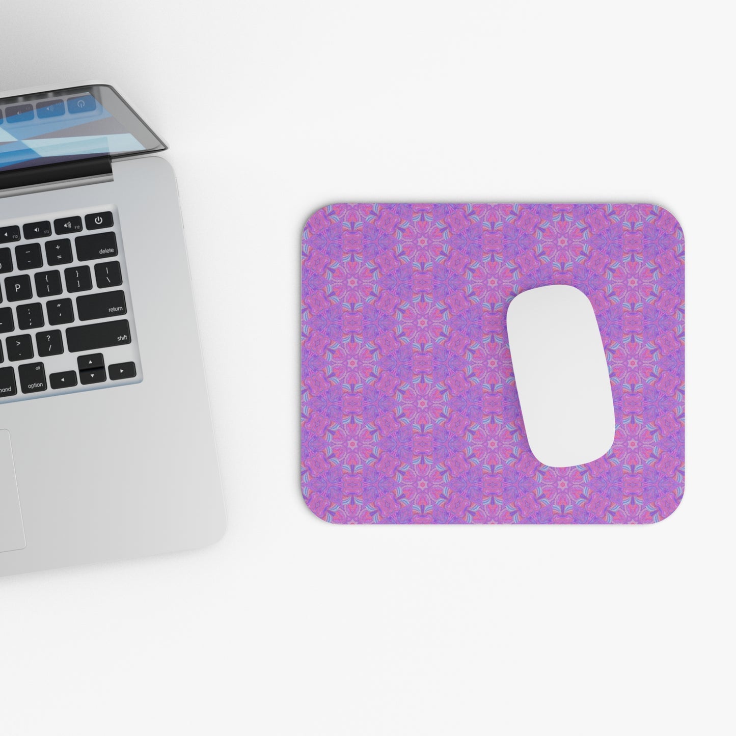 Prana's Pink & Lavender Kaleidoscope Mouse Pad