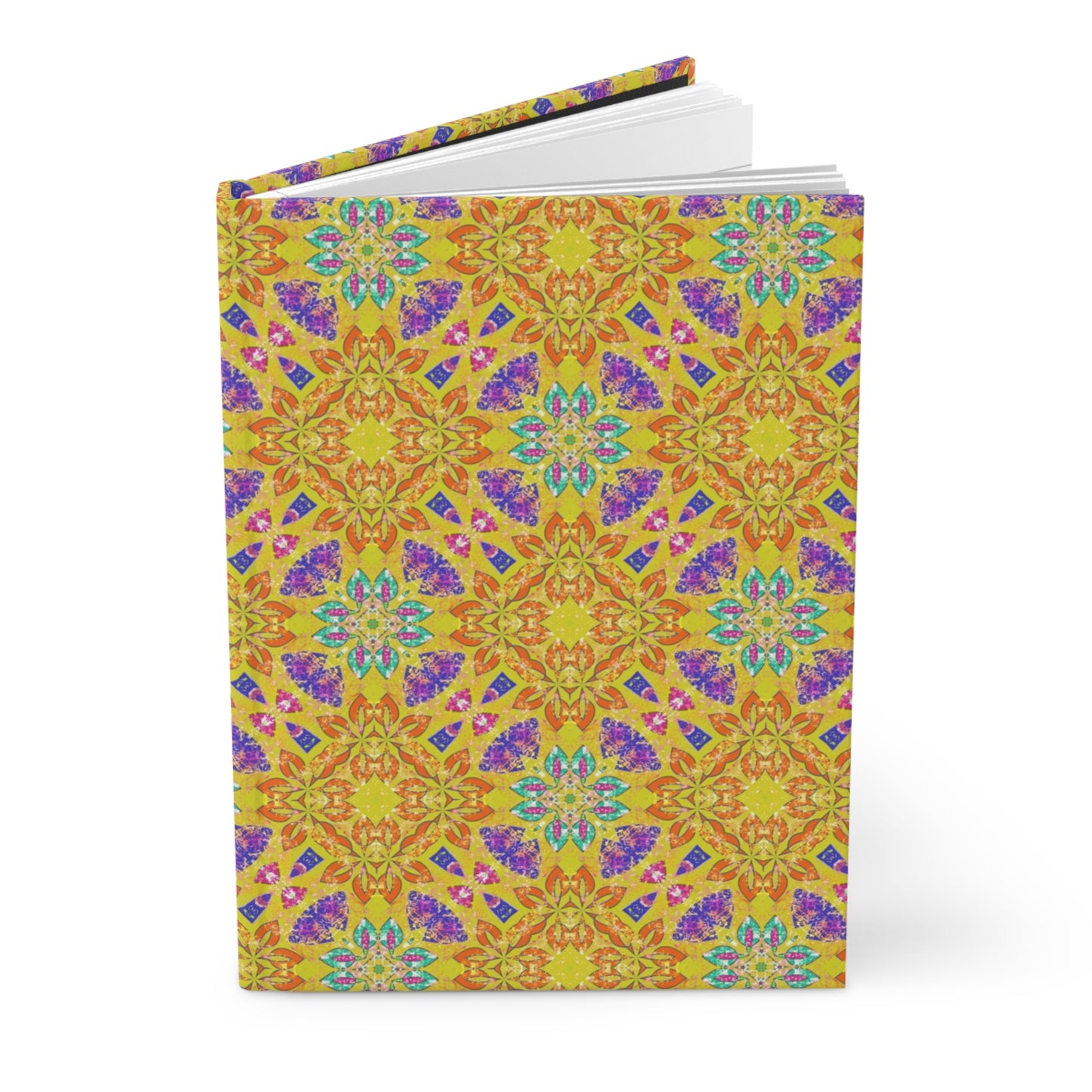 Orange Celebration Hardcover Journal - Colorful Mandala Design for Creative Minds