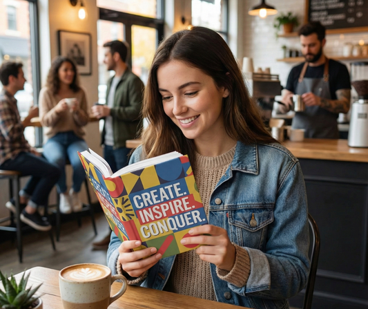 Create - Inspire - Conquer Hardcover Journal Matte Finish