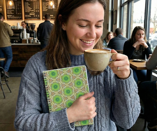 Cyber Lime and Orange - Spiral Notebook