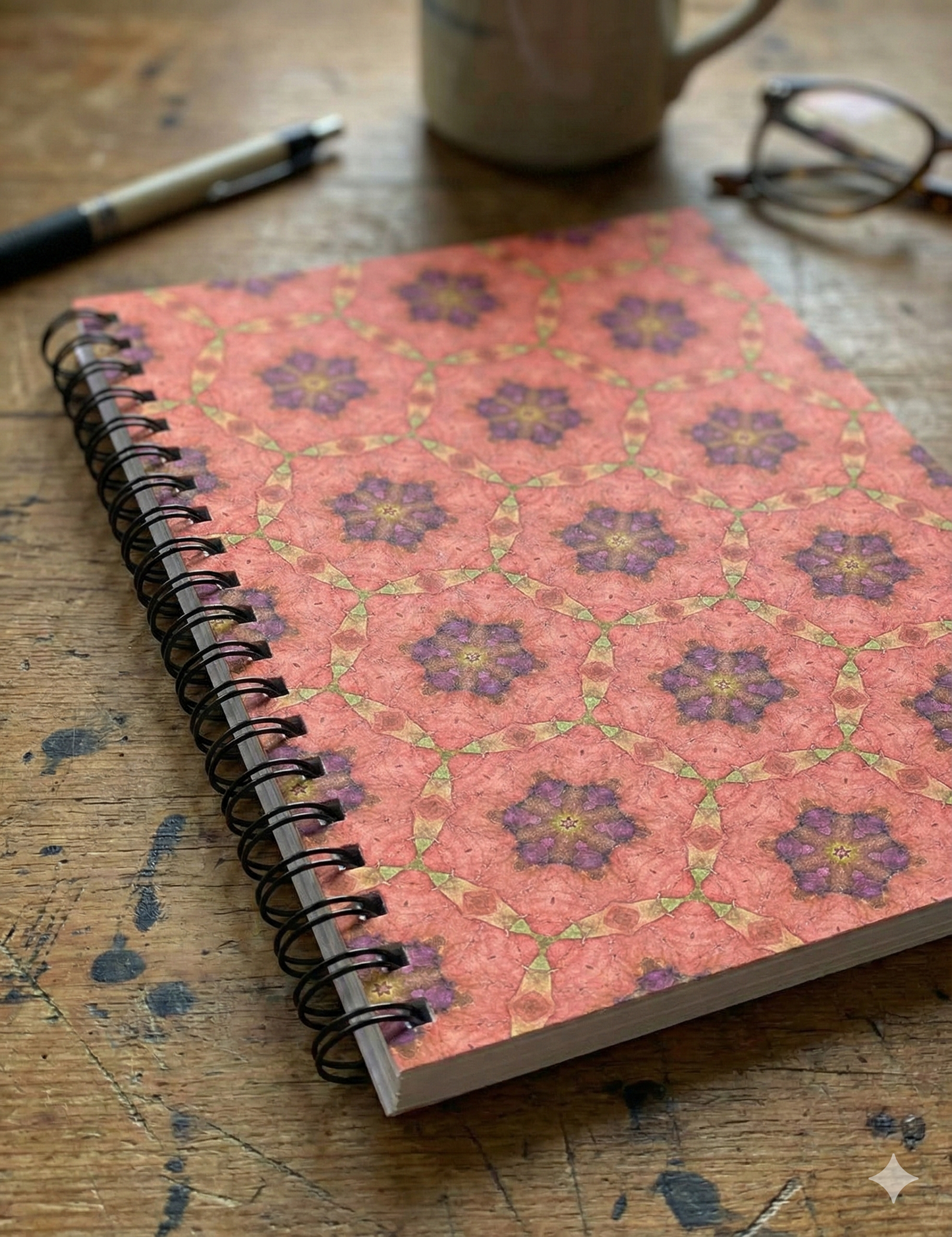Star Botanica - Peach Spiral Notebook