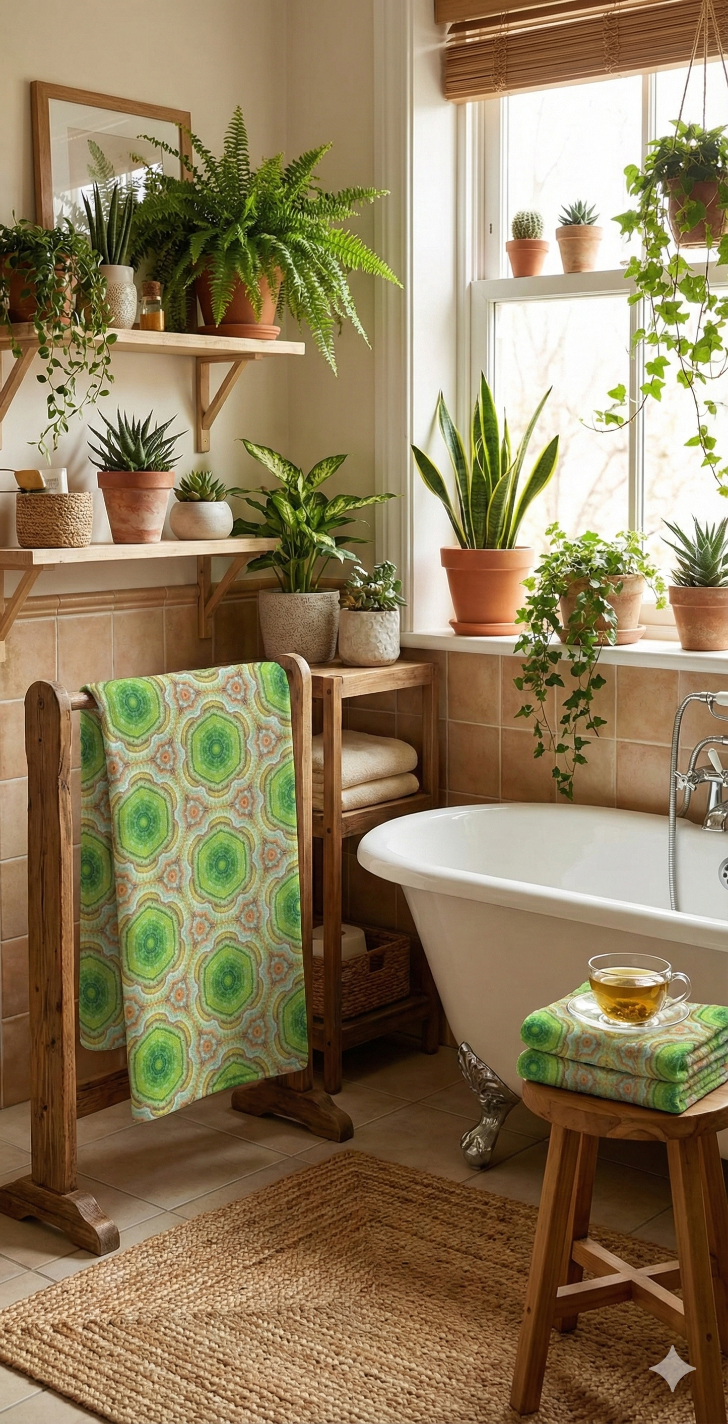 Cyber Lime and Orange - Bath Towel