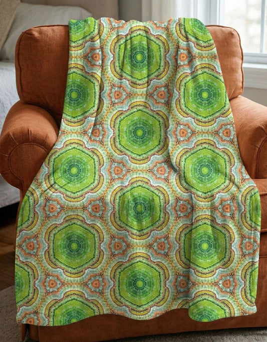 Cyber Lime and Orange - Blanket