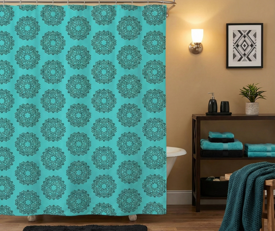 Ocean Geometry 2 - Shower Curtain