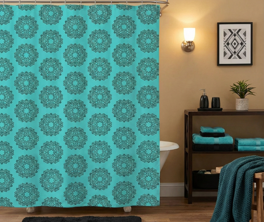 Ocean Geometry 2 - Shower Curtain