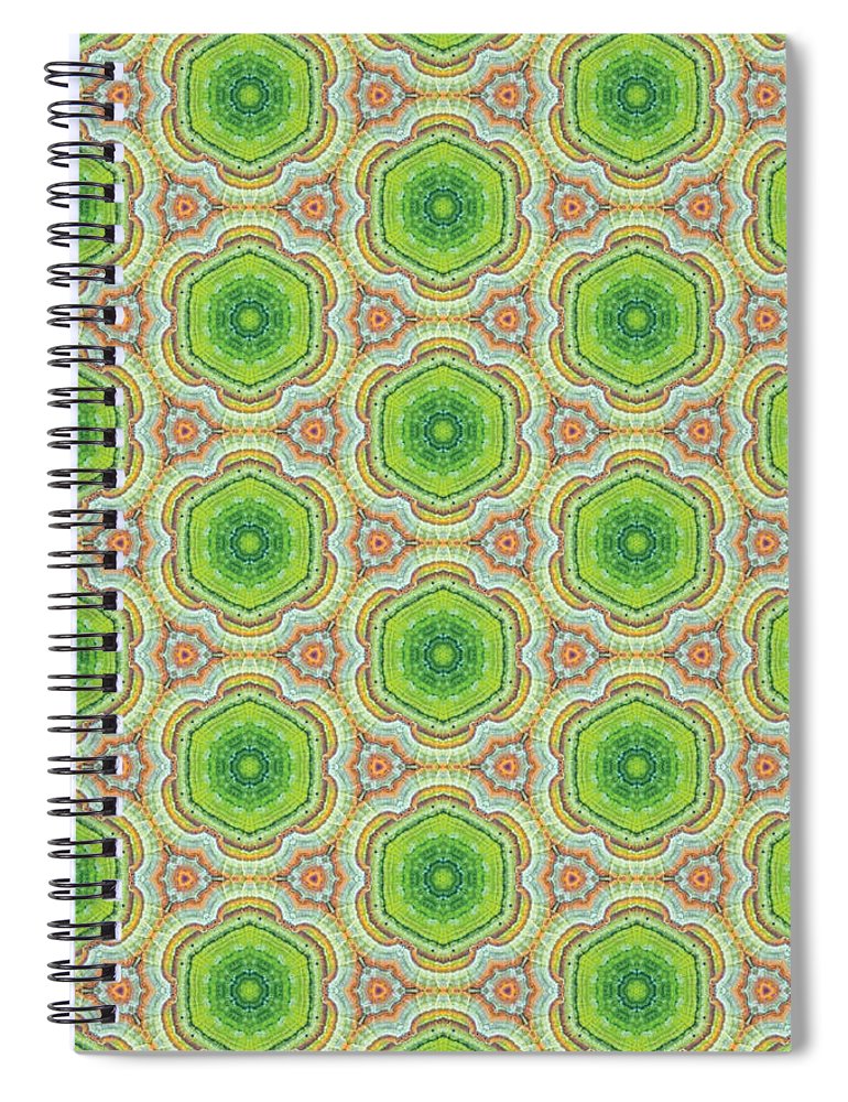 Cyber Lime and Orange - Spiral Notebook