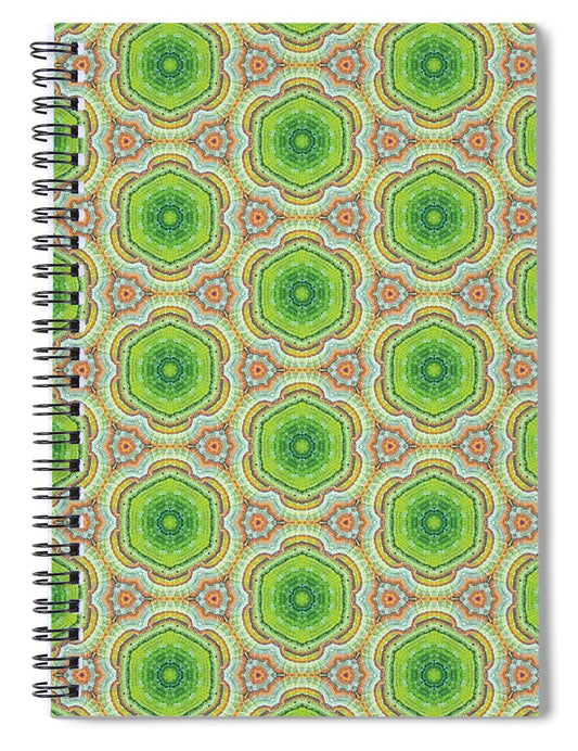 Cyber Lime and Orange - Spiral Notebook