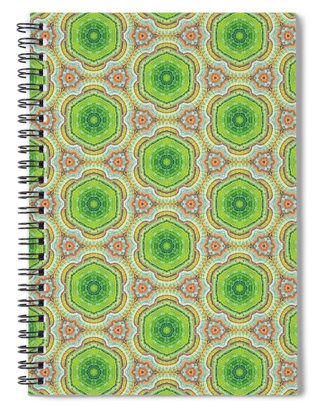 Cyber Lime and Orange - Spiral Notebook
