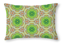 Cyber Lime and Orange - Throw Pillow