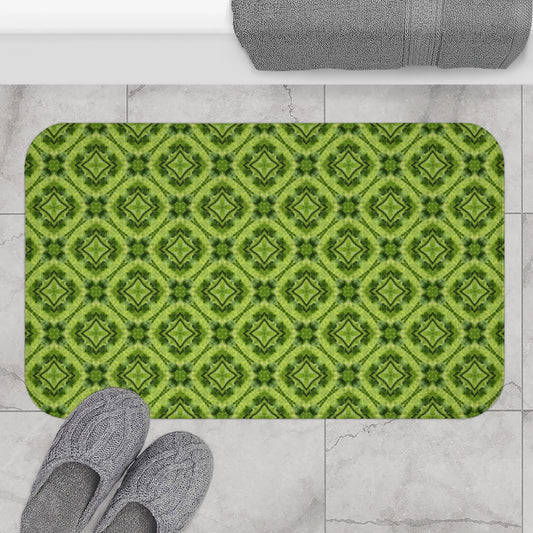 Botanical Green Bath Mat