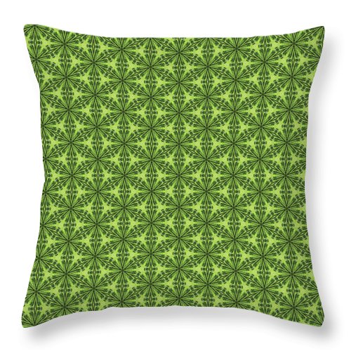 Green Leaves 1 - Throw Pillow