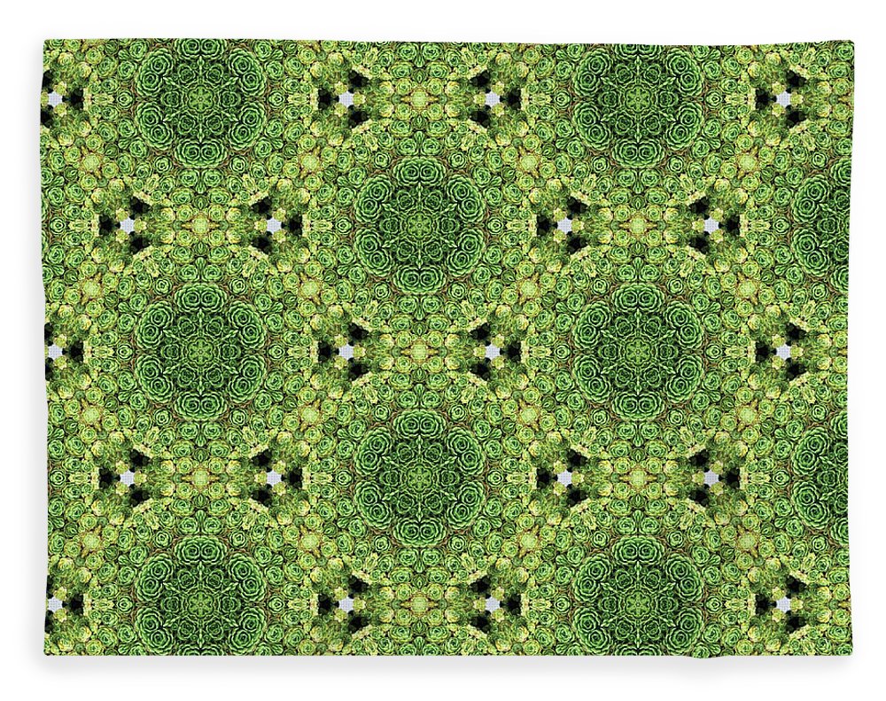 Green Mandala  - Plush or Fleece Blanket