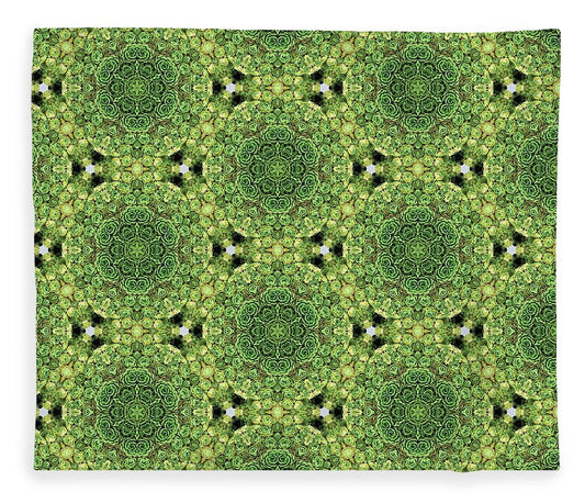 Green Mandala  - Plush or Fleece Blanket