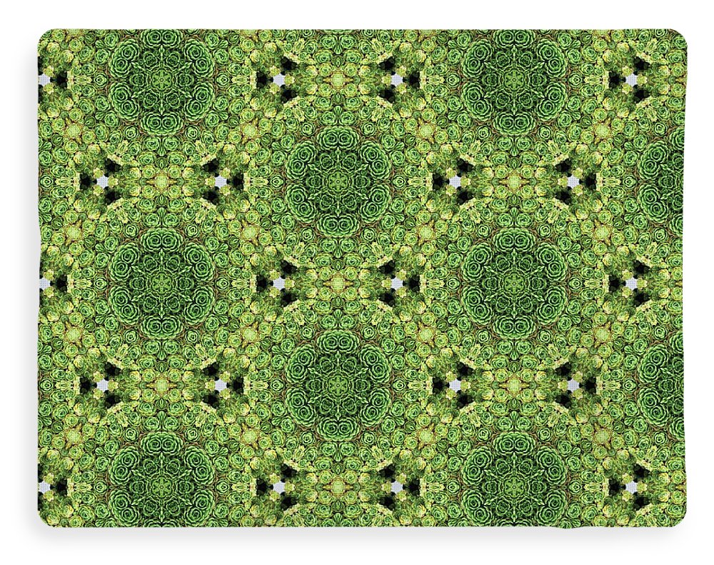 Green Mandala  - Plush or Fleece Blanket