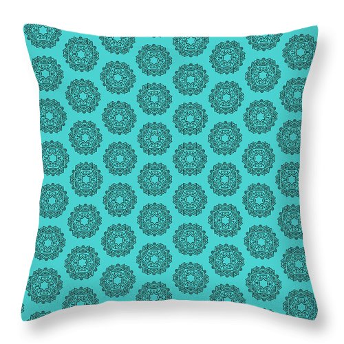 Ocean Geometry 2 - Throw Pillow